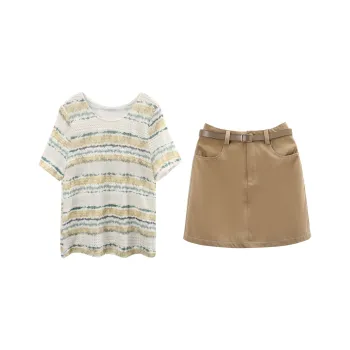 A Paradise For Awakening Skirt Set Women's Khaki