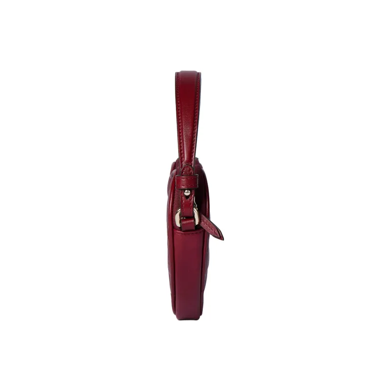 GUCCI GG Marmont Leather Handbag Mini Women's Red-2