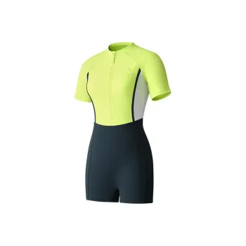 Anta One-piece Swimsuit Women's Bright Yellow/Dark Blue/Ecru