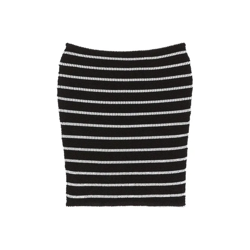 Victoria's Secret Swim Dresses & Skirts Women's Black White Stripes-0