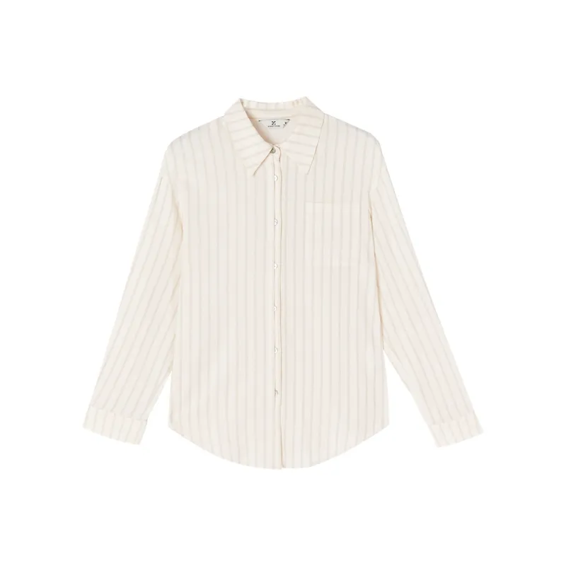 XIANGYING Shirt Women's Beige Coffee-0