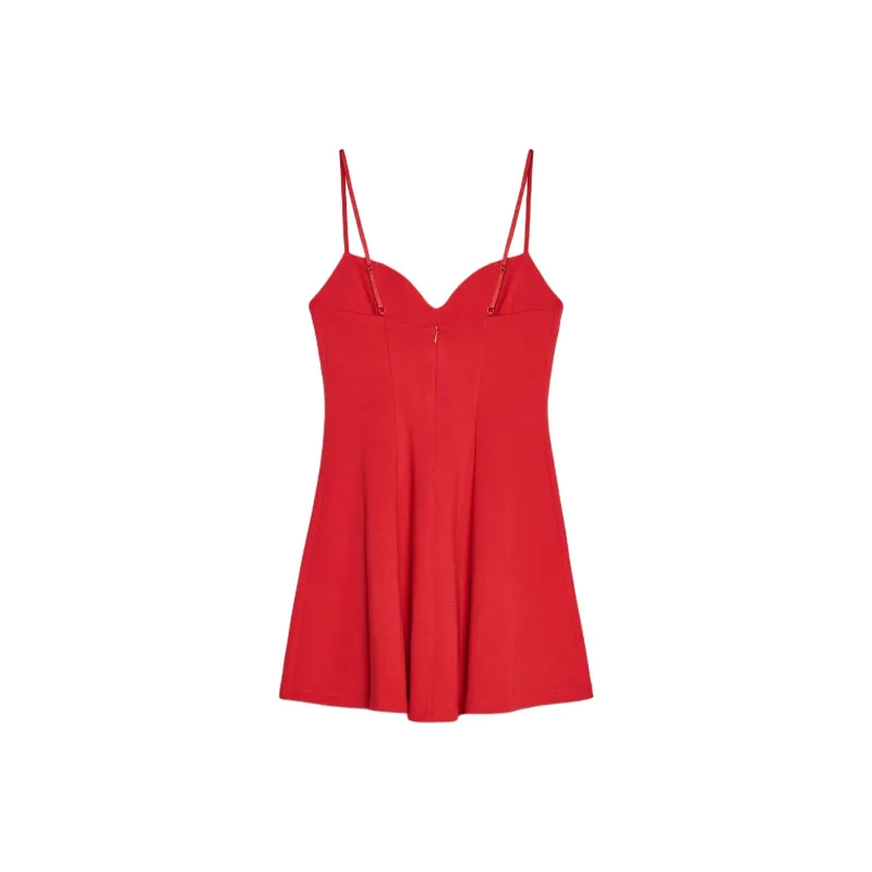 ZARA Slip Dresses Women's Red-1