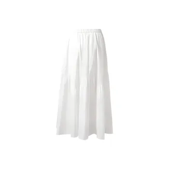 GOELIA Casual Long Skirt Women's Ecru