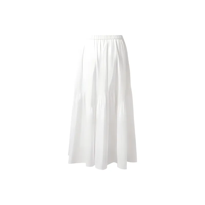 GOELIA Casual Long Skirt Women's Ecru-0