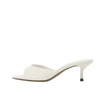 ZARA PU Polyurethane Abrasion Resistant Slide Slippers Women's White