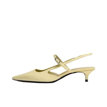ZARA Slim Heel High Heels 5cm Women's Beige Yellow