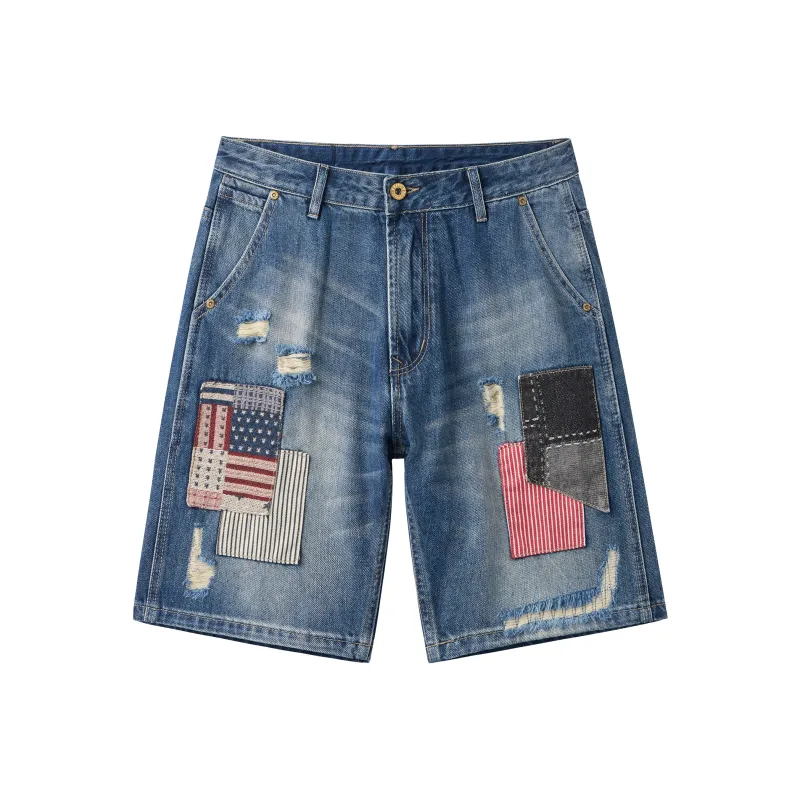 Maserati Denim Shorts Unisex Blue-1