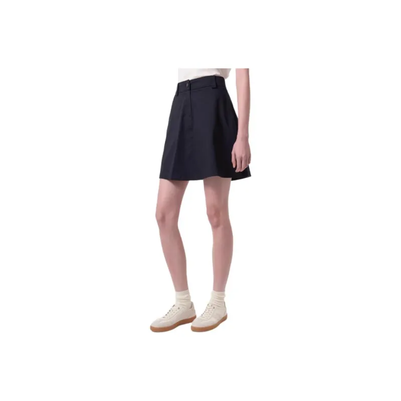 HAZZYS Casual Long Skirt Women's Navy Blue-0