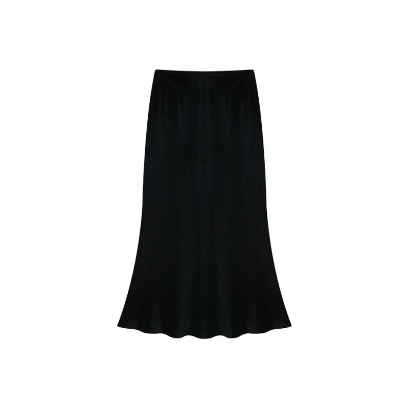 THE SEA LIFE Casual Long Skirt Women's Black Mage-0
