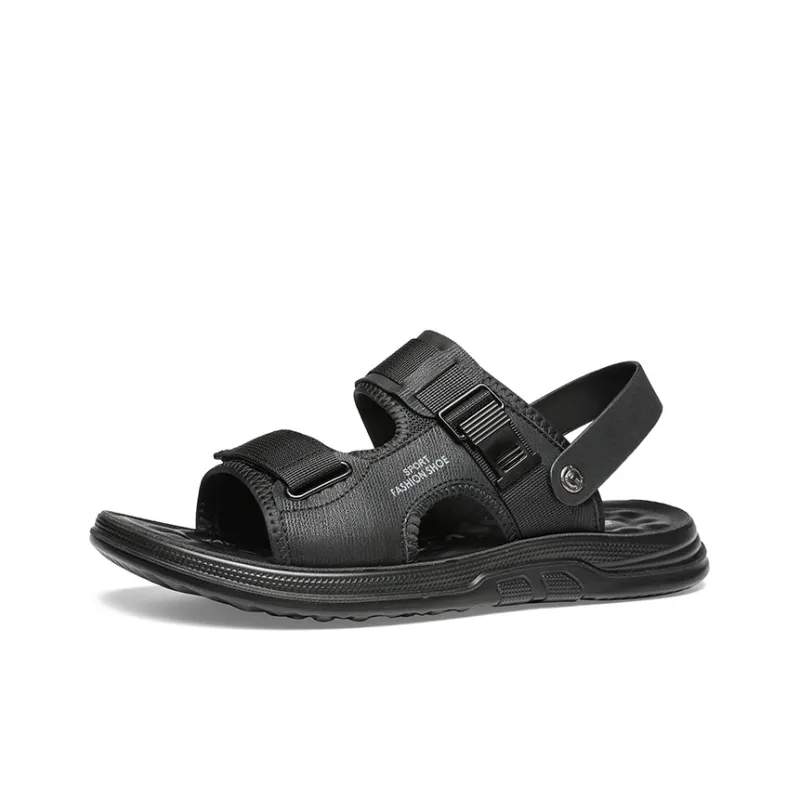 FAPAI Beach Sandals Men's Black-0