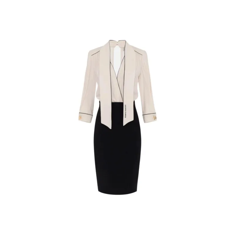 Elisabetta Franchi Georgette Crepe Dress-0