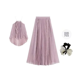 PAVEA Two Piece Skirt Sets Women's Two Piece Set+Hair Tie Includes