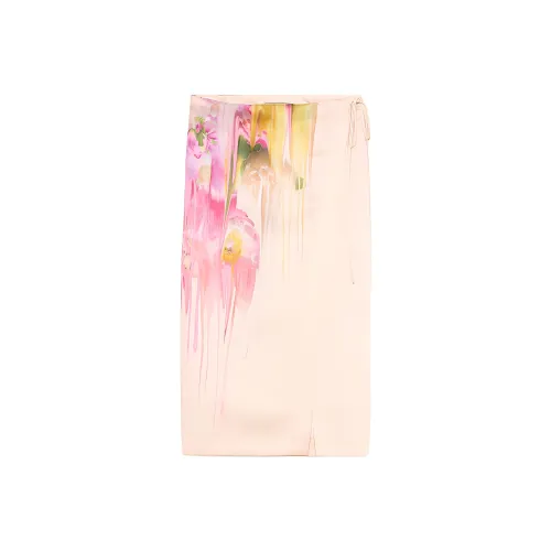 Blumarine Satin finish Midi Skirt