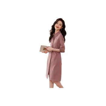 Mo Han Yi Mei Long Sleeved Dresses Women's Pink