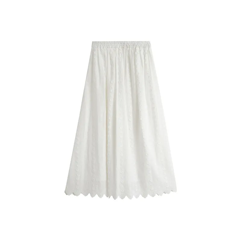 Inman Casual Long Skirts Women's Pearl White-0