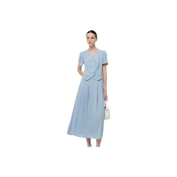 GOELIA Skirt Set Women's Gray Blue