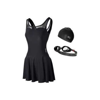 Erke One-piece Swimsuit Women's Three-Piece Set Black