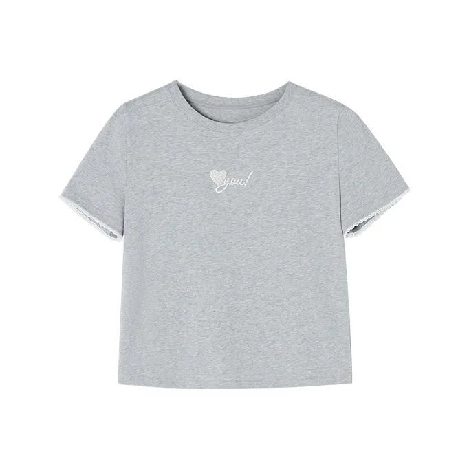 XIANGYING T Shirt Women's Medium Gray-0