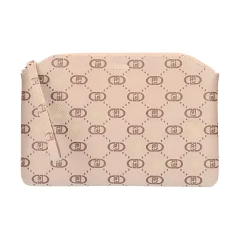 LIU·JO Artificial Leather Clutch Women's Taupe & Beige