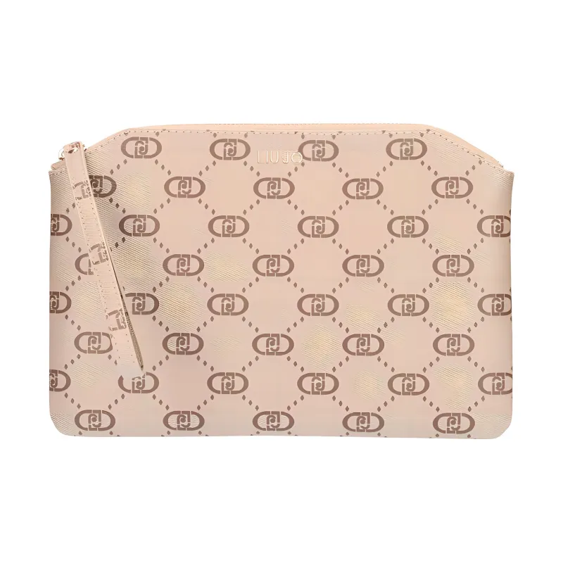 LIU·JO Artificial Leather Clutch Women's Taupe & Beige-0