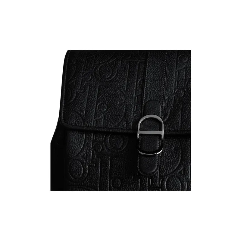 DIOR Grained Calfskin Backpack Men's Black-3
