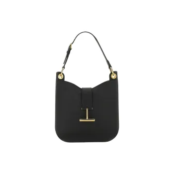 TF TARA Calfskin Shoulder Bag Trumpets Women's Black
