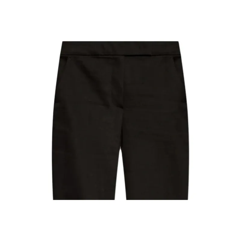 MaxMara Okra Pleat Detailed Cropped Trousers-4