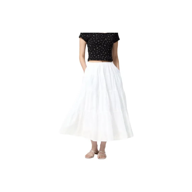 UNIQLO Casual Long Skirts Women's White-0