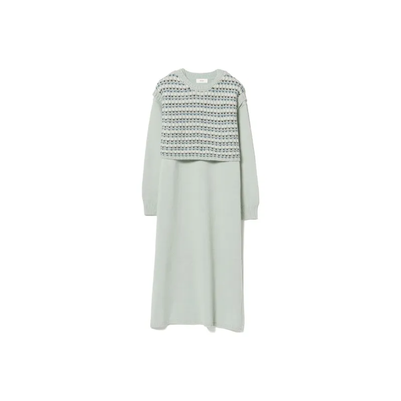 Beams Two Piece Skirt Sets Women's Blue-0