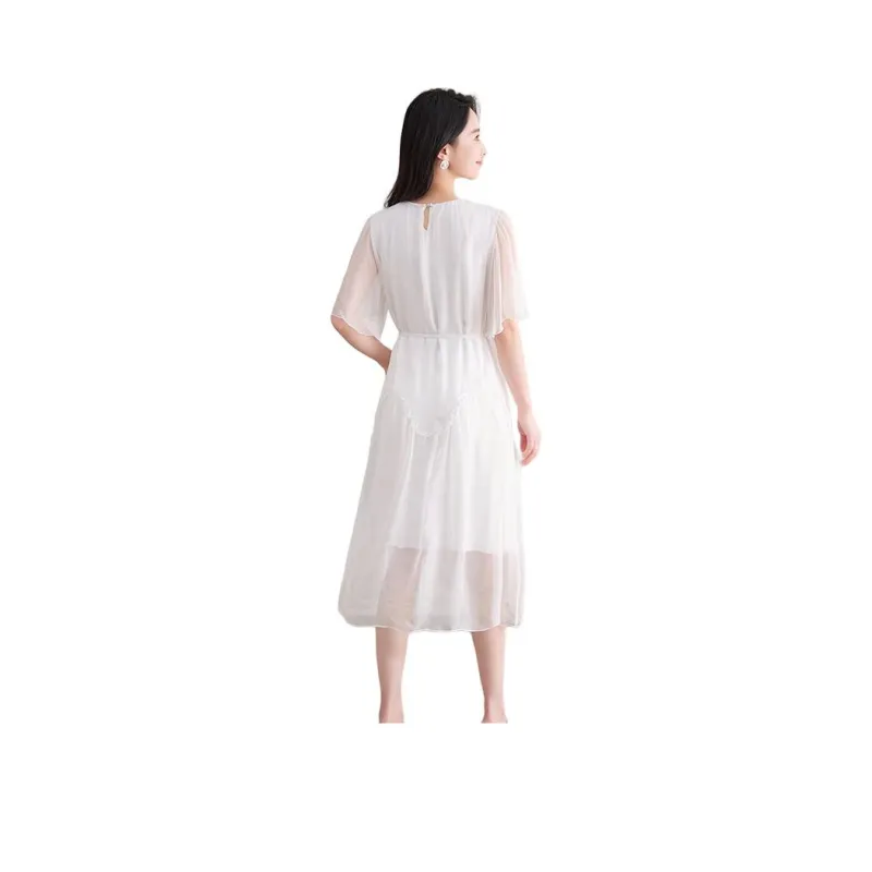 Yi Mengyuan Silk Short Sleeved Dress Women's-1