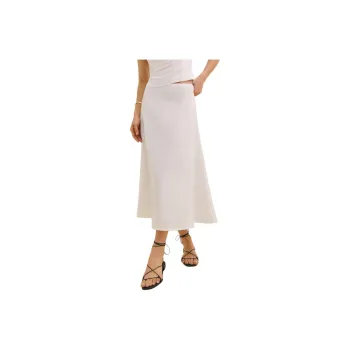 REFORMATION Ivy Linen Skirt Casual Long Skirt Women's White