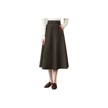 Cypress House Casual Long Skirt Women's Maillard Style Brown