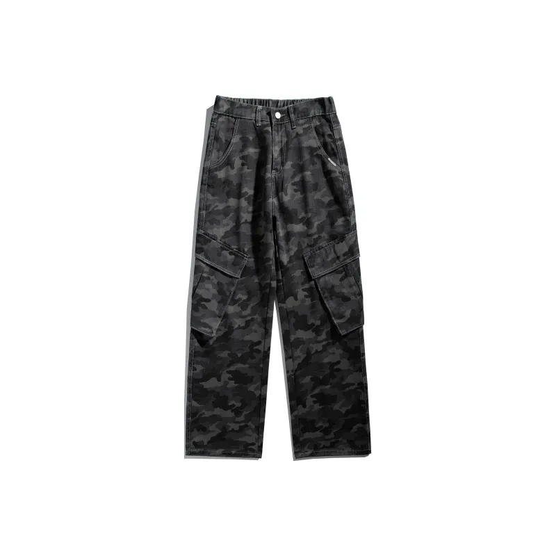 7 SEVFUN Casual Pants Unisex Camouflage Gray-4