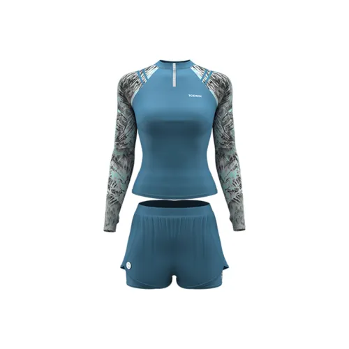 TOSWIM Two Piece Swimsuit Women's Frost Blue Glow