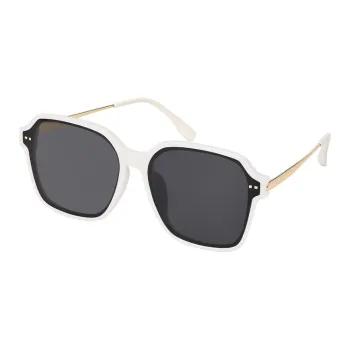 MUYKUY TR/Memory Plastic Stainless Steel Square Sunglasses Women's