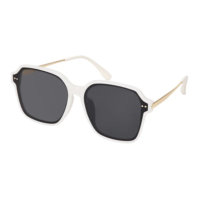 MUYKUY TR/Memory Plastic Stainless Steel Square Sunglasses Women's-0