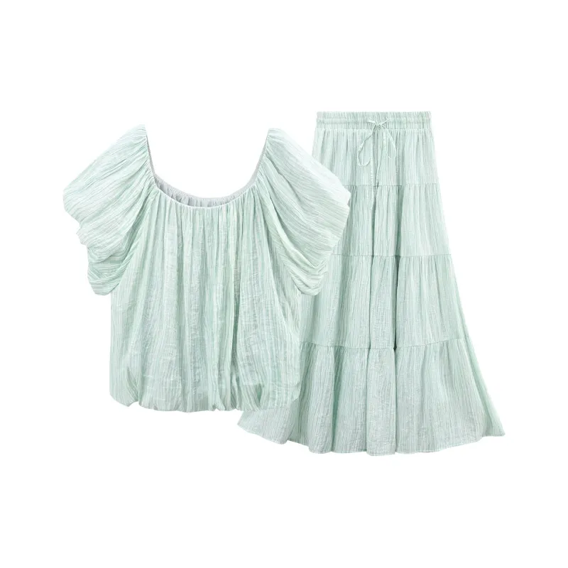 A Paradise For Awakening Skirt Set Women's Green-0