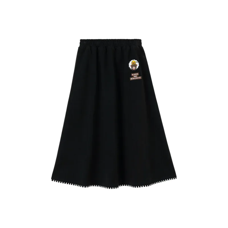 B.Duck Casual Long Skirt Women's Black-0