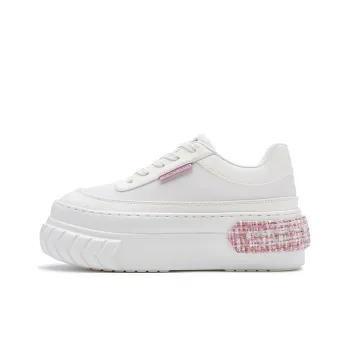 Both Tyres Platform Low Top Casual Shoes Women's Cherry Blossom Pink/Cream Gray