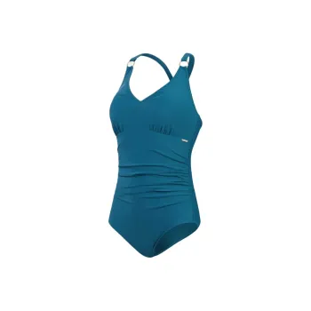 Speedo Shaping V Neck One Piece Green One piece Swimsuit Women's