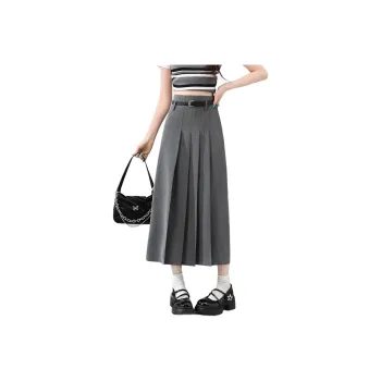 Beautiful Wardrobe Casual Long Skirt Women's Gray