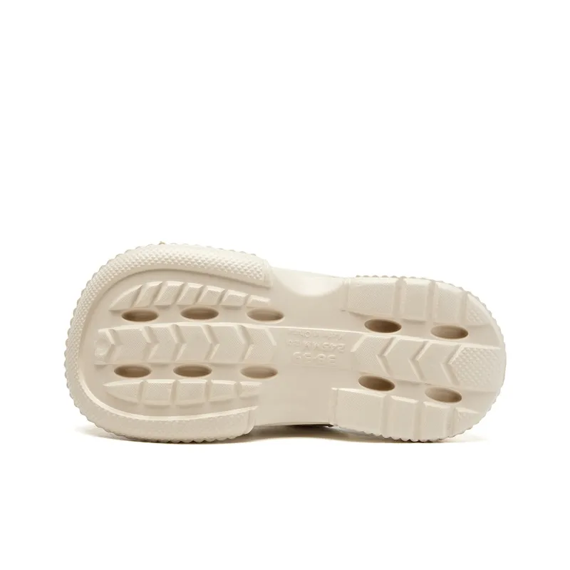 La Chapelle Business Casual Versatile Clogs Women's Beige-5