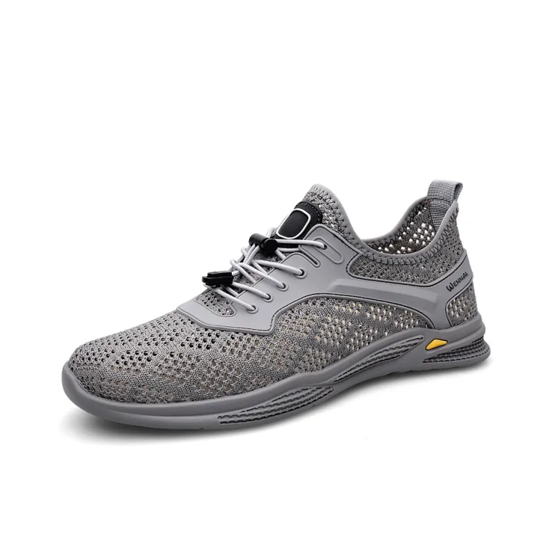 Wen Nai Abrasion Resistant Slip Resistant Breathable Lightweight Low Top Casual Shoes Men's Gray-1