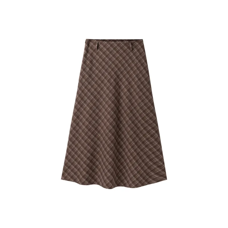LEDIN Casual Long Skirt Women's Latte Umber-0