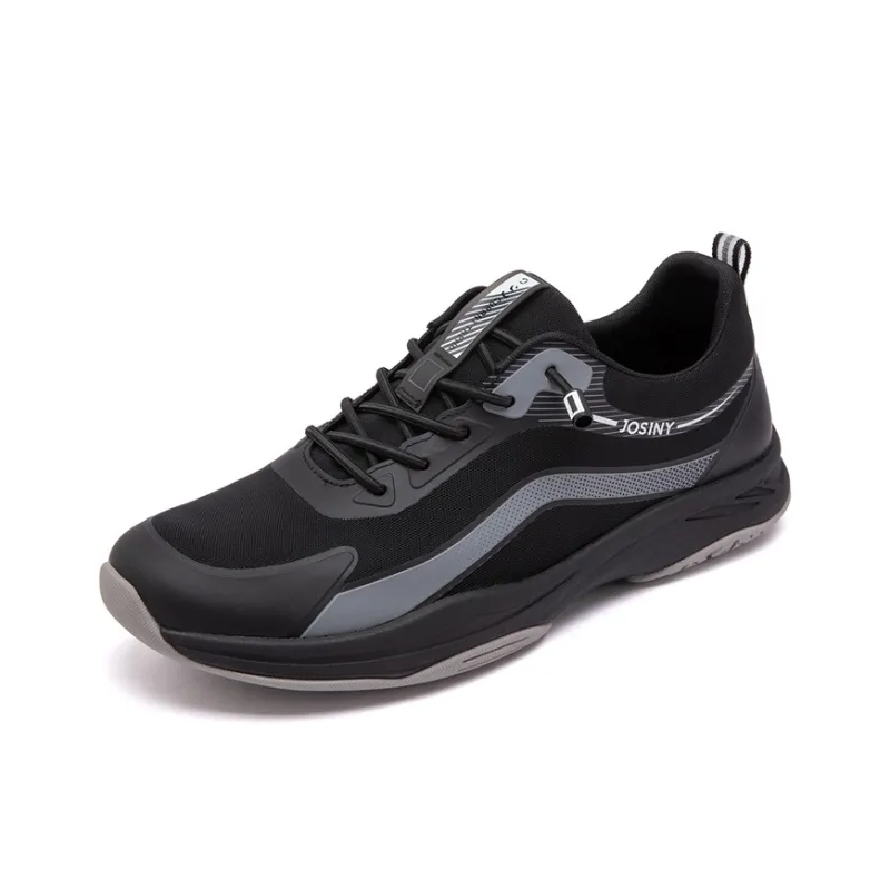 JOSINY Moisture Wicking, Abrasion Resistant, Breathable Low Top Casual Shoes Men's Black-5