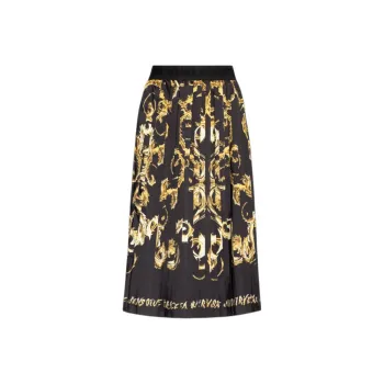 VERSACE JEANS COUTURE Chromo Couture Pleated Midi Skirt