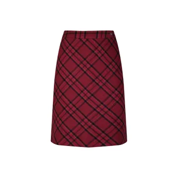 NTOT Casual Long Skirts Women's Red