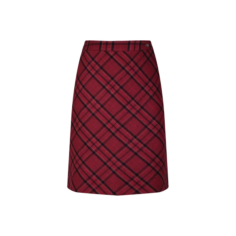 NTOT Casual Long Skirts Women's Red-0