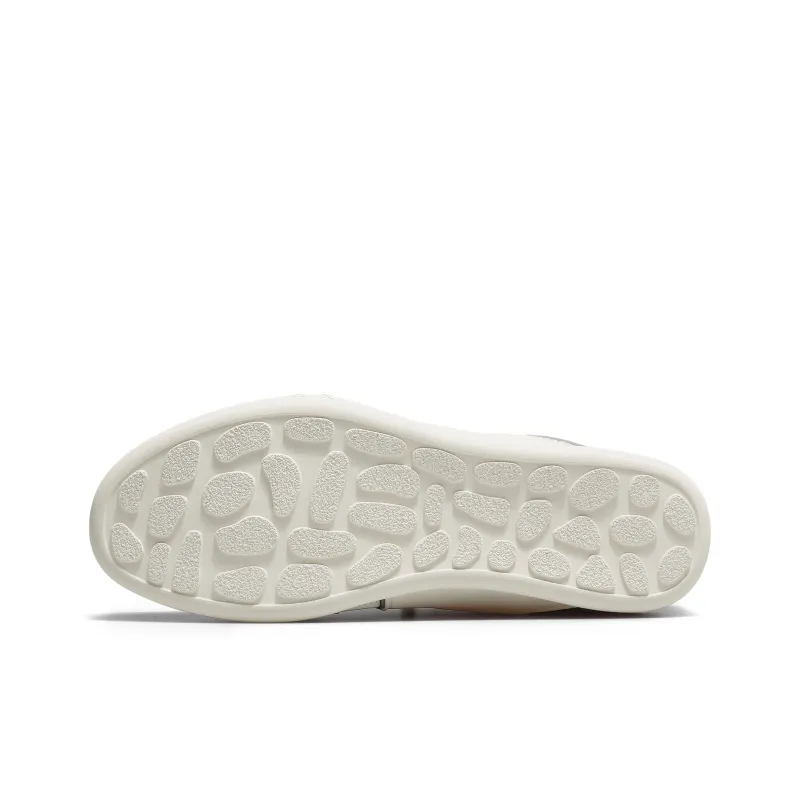 Desai Casual Shoes Men Low Top White Gray, White Green-9