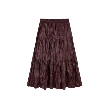 Mo Han Yi Mei New Year Casual Long Skirt Women's Ancora Red